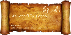 Szelezsán Lajos névjegykártya
